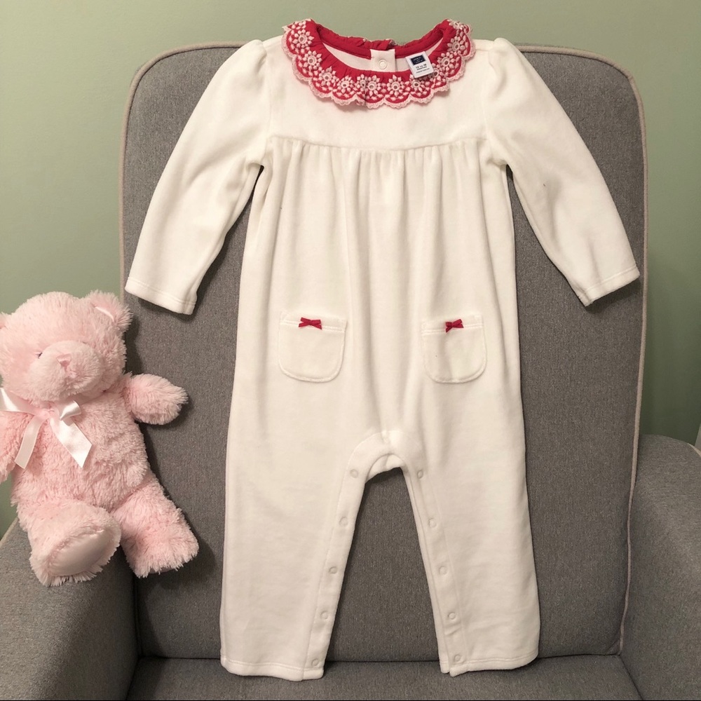 NWT Janie and Jack Velour One Piece (12-18mo)